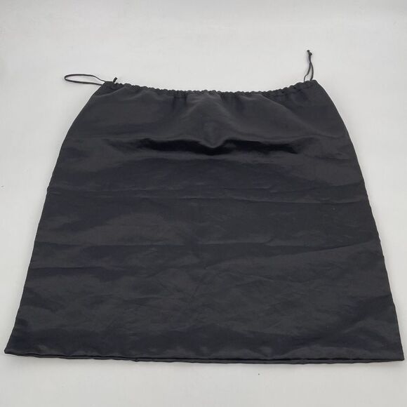 FENDI Large Drawstring Dustbag Black Metal Emblem 23x23 - Picture 4 of 4